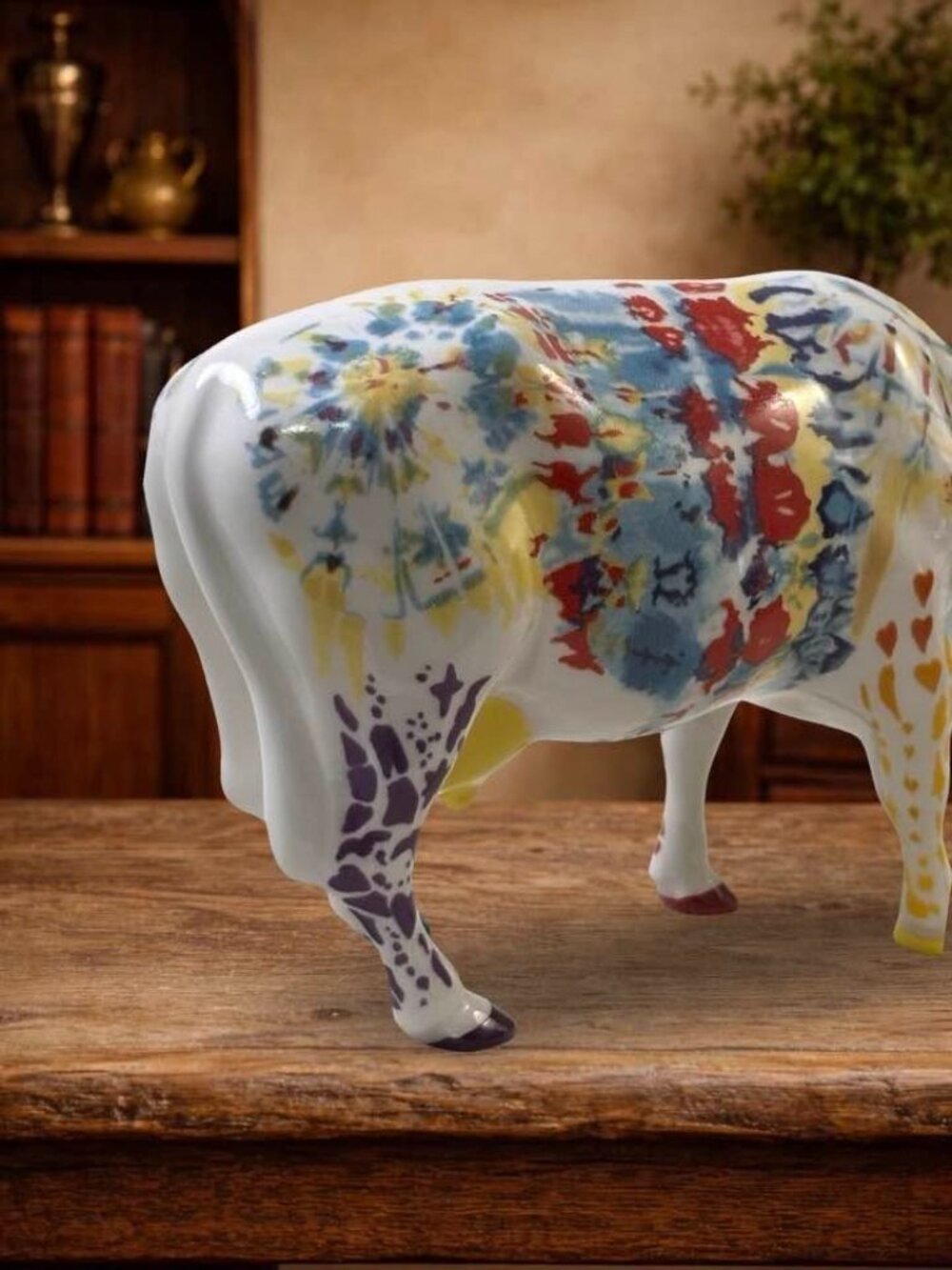 CowParade Udderly Groovy Lady Belle Bennett #9170 Tie Dye Cow 2000 Westland - Picture 7 of 8